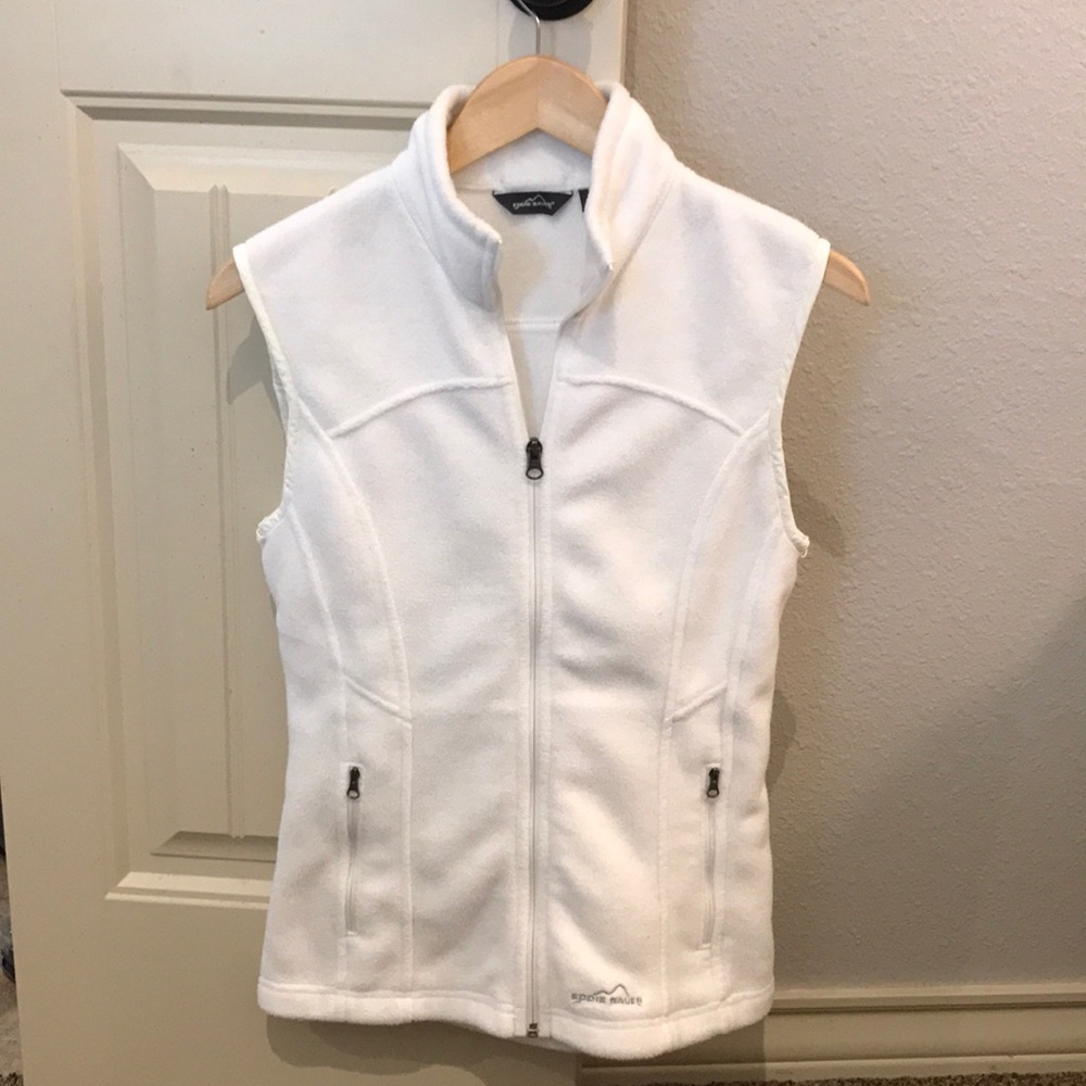 Eddie Bauer white fleece vest